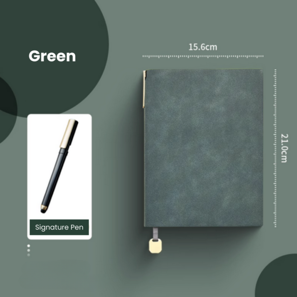 Deluxe PU Sheepskin Leather Notebook With Signature Pen With Custom Logo 21cm X15.6cm 256 Pages
