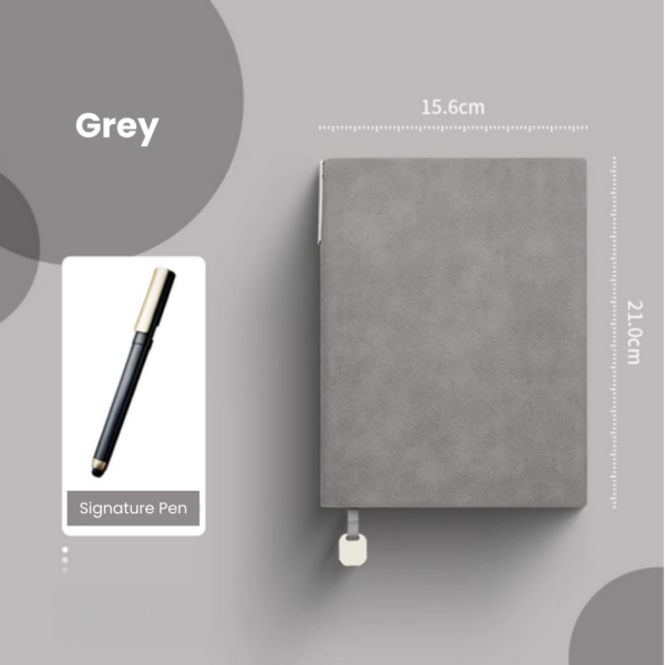 Deluxe PU Sheepskin Leather Notebook With Signature Pen With Custom Logo 21cm X15.6cm 256 Pages