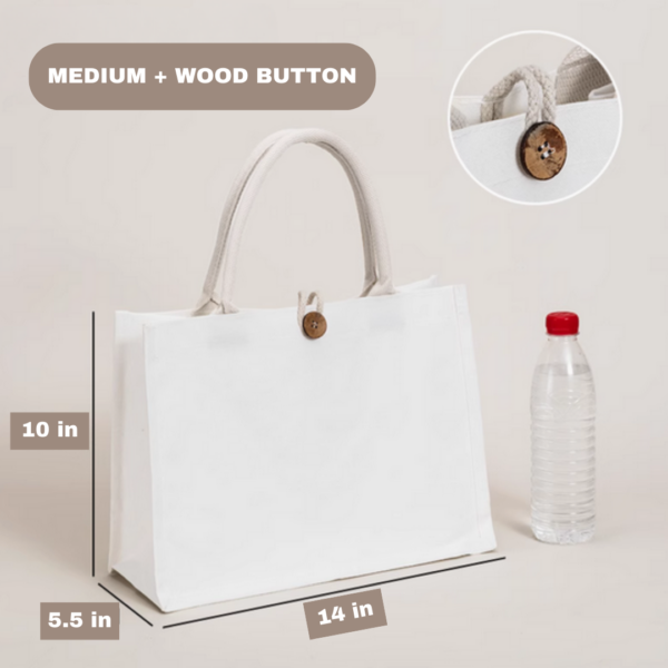 Water Proof Eco-Friendly Tote Bags White Canvas Cloth With Custom Logo