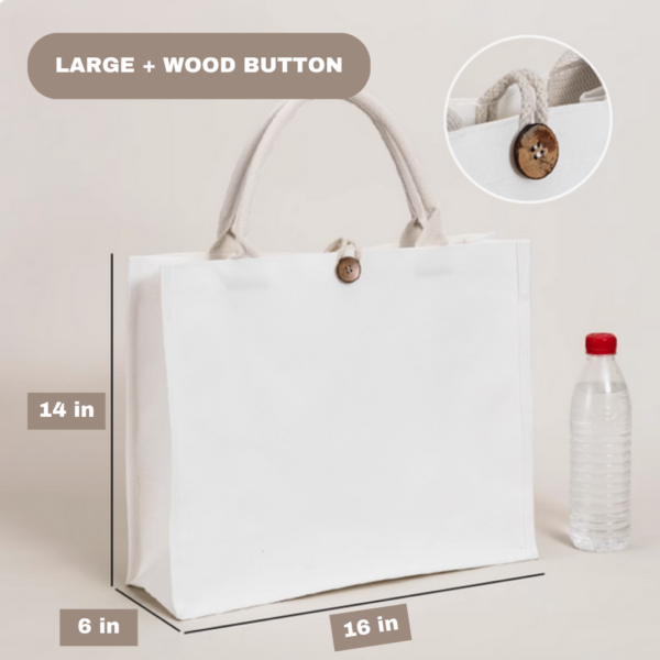 Water Proof Eco-Friendly Tote Bags White Canvas Cloth With Custom Logo
