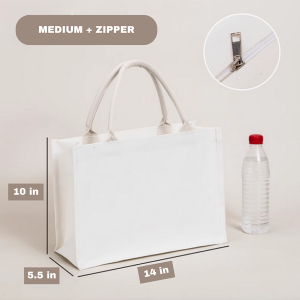 Water Proof Eco-Friendly Tote Bags White Canvas Cloth With Custom Logo