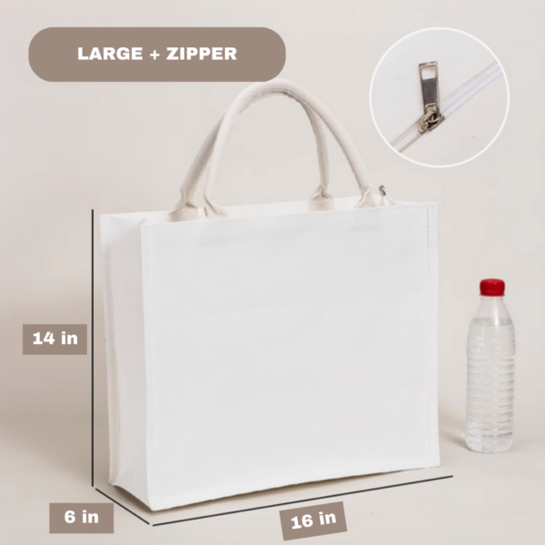 Water Proof Eco-Friendly Tote Bags White Canvas Cloth With Custom Logo