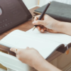 Deluxe PU Sheepskin Leather Notebook With Signature Pen With Custom Logo 21cm X15.6cm 256 Pages