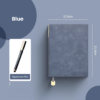 Deluxe PU Sheepskin Leather Notebook With Signature Pen With Custom Logo 21cm X15.6cm 256 Pages