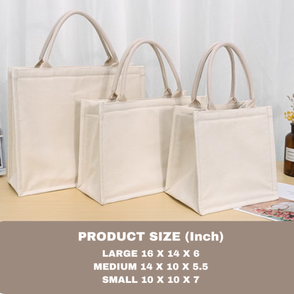 Water Proof Eco-Friendly Tote Bags White Canvas Cloth With Custom Logo