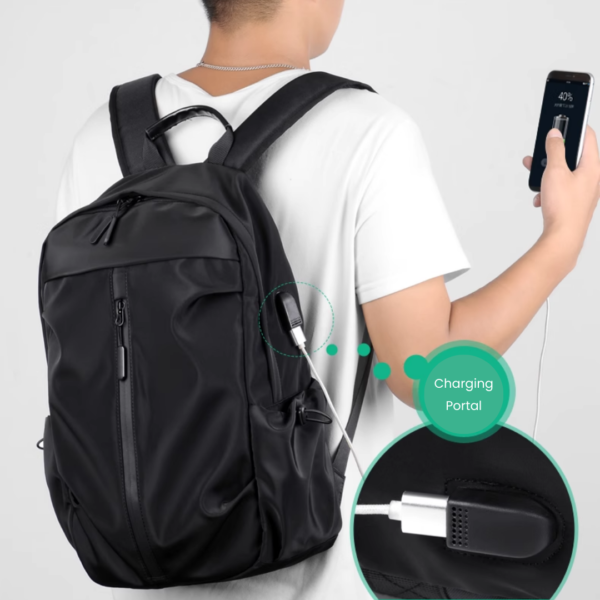 Water Resistant Premium Sporty Backpack with Laptop Compartment Custom Logo Print