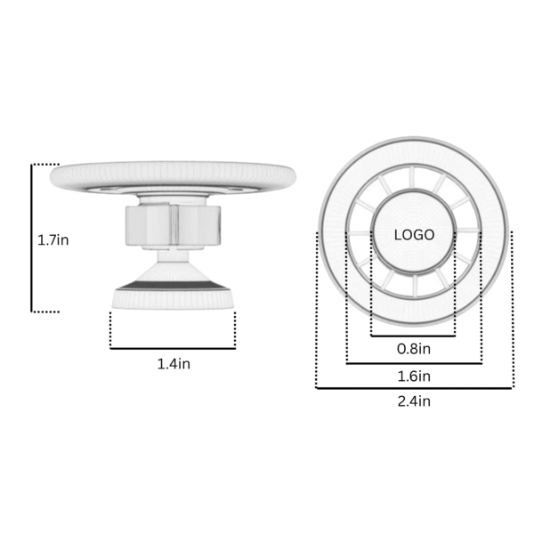 Universal 360° Magnetic Phone Holder/Car Mount - Strong Grip, Ultimate View Custom Logo